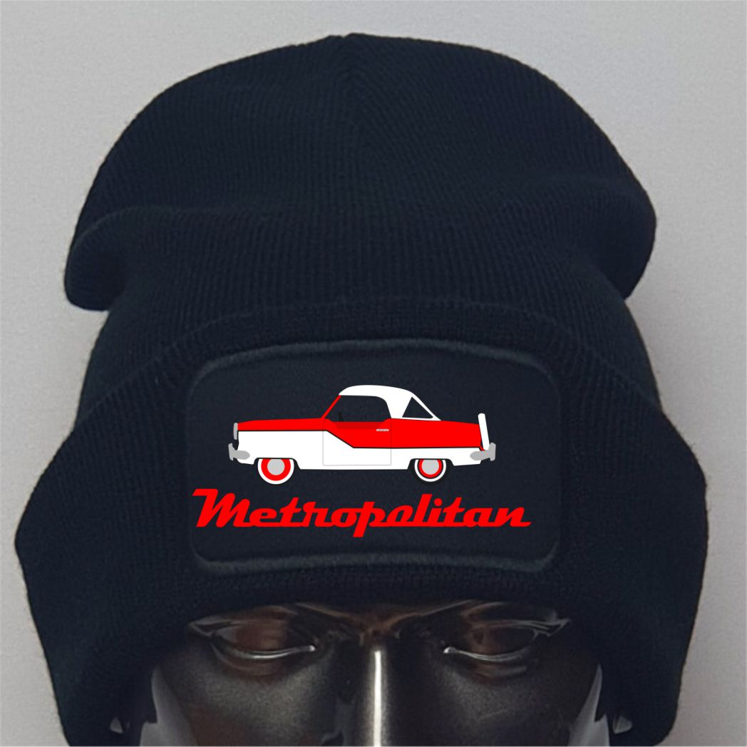Retro Vintage Classic Nash Metropolitan Auto Image Premium Quality Beanie Hat