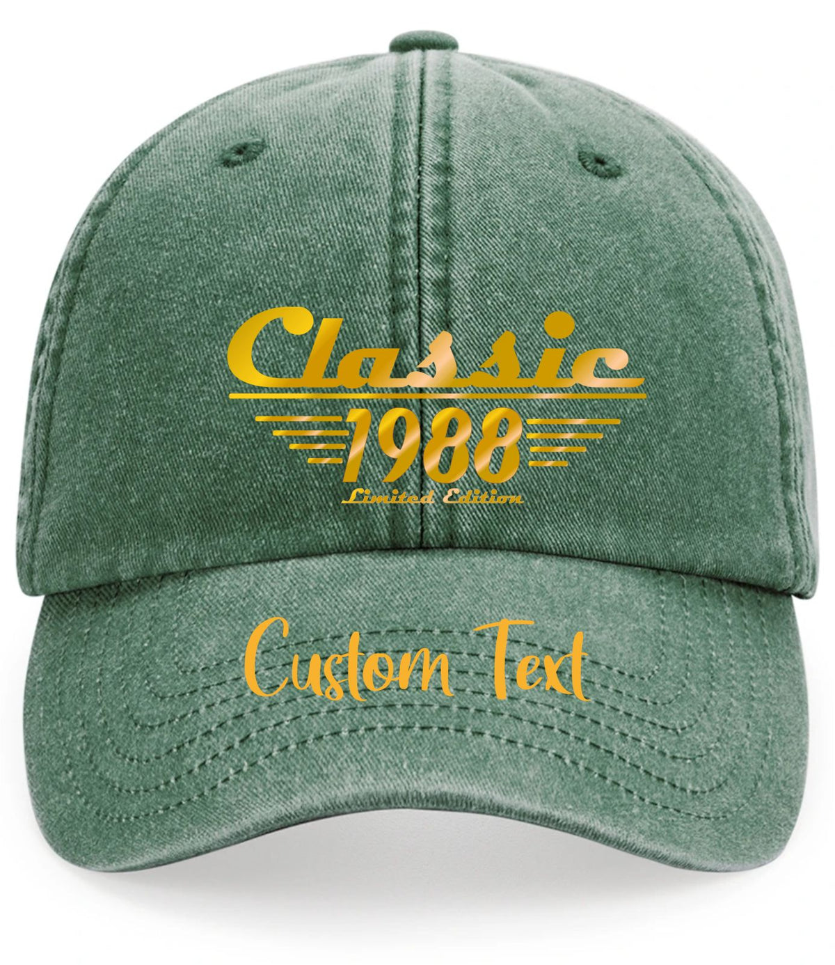 Custom Birth Year Personalised Text Vintage Baseball Cap | Signature Apparel |