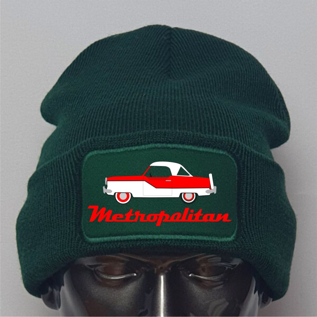 Retro Vintage Classic Nash Metropolitan Auto Image Premium Quality Beanie Hat