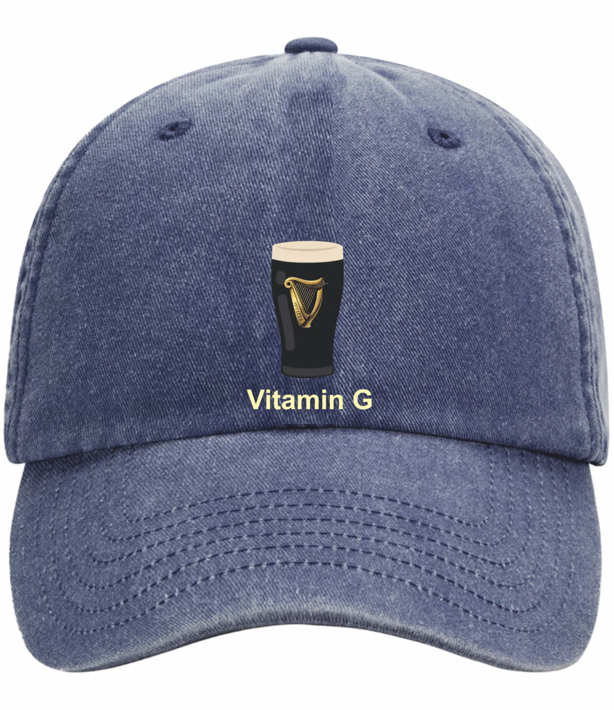 Blue baseball cap on a white background