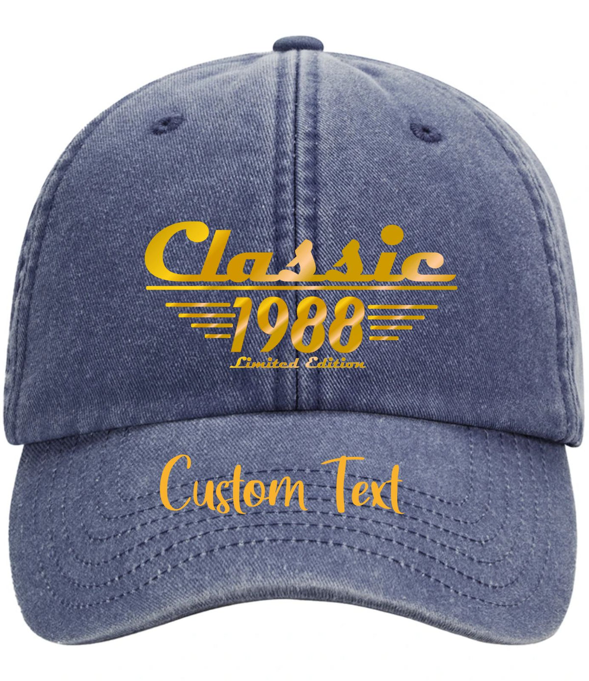 Custom Birth Year Personalised Text Vintage Baseball Cap | Signature Apparel |