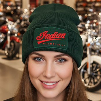 Klassische USA Indian Motorcycle Logo Qualitäts-Beanie Mütze (Stil 2)