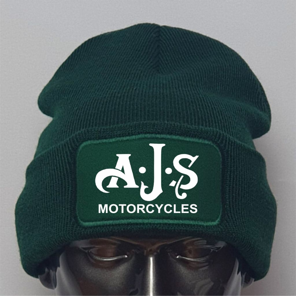 Retro Vintage Classic AJS Motorcycle Premium Quality Warm Winter Beanie Hat