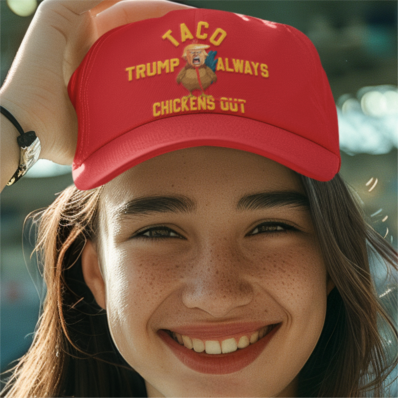Funny Humorous TACO Trump Chicken Baseball Cap | Gift |