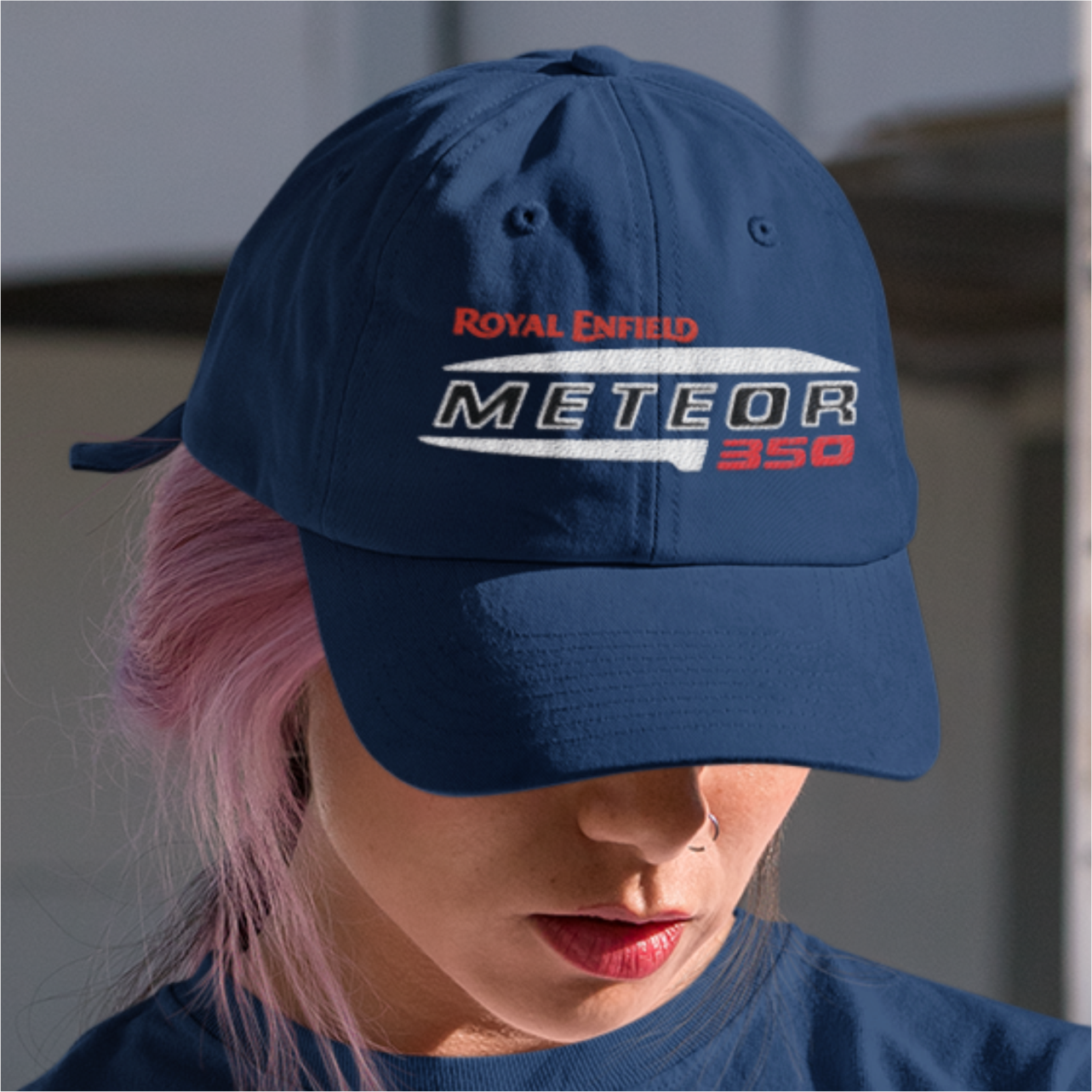 Retro Classic Royal Enfield Meteor 350  Motorcycle Logo Biker Baseball Cap