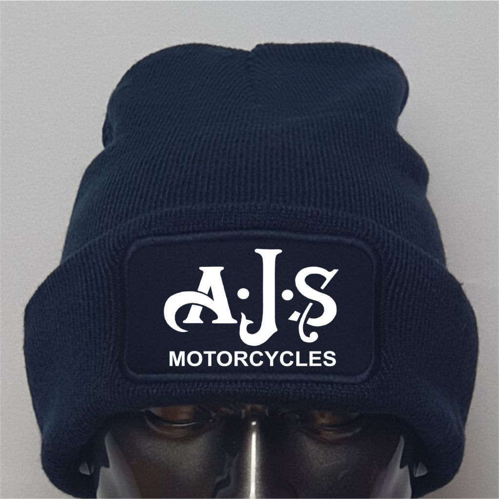 Retro Vintage Classic AJS Motorcycle Premium Quality Warm Winter Beanie Hat