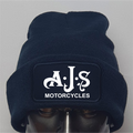 Signature Apparel - retro-vintage-classic-ajs-motorcycle-premium-quality-warm-winter-beanie-hat