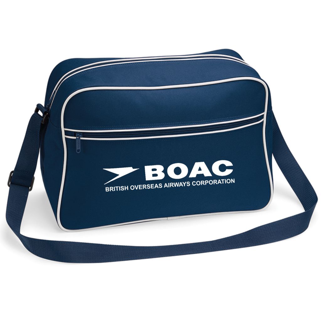 Signature Apparel - new-customiseable-retro-vintage-design-panam-airline-flight-travel-shoulder-bag