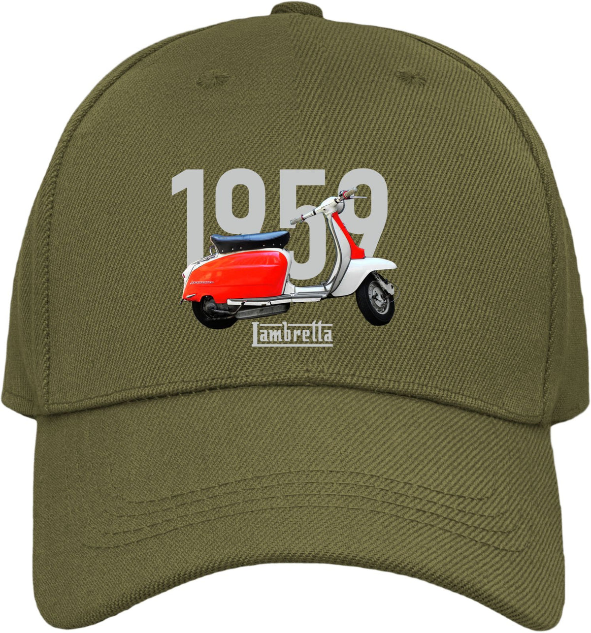 Retro 1959 Lambretta Motor Scooter Baseball Cap