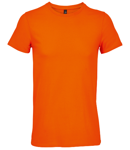 Orange t-shirt on a white background