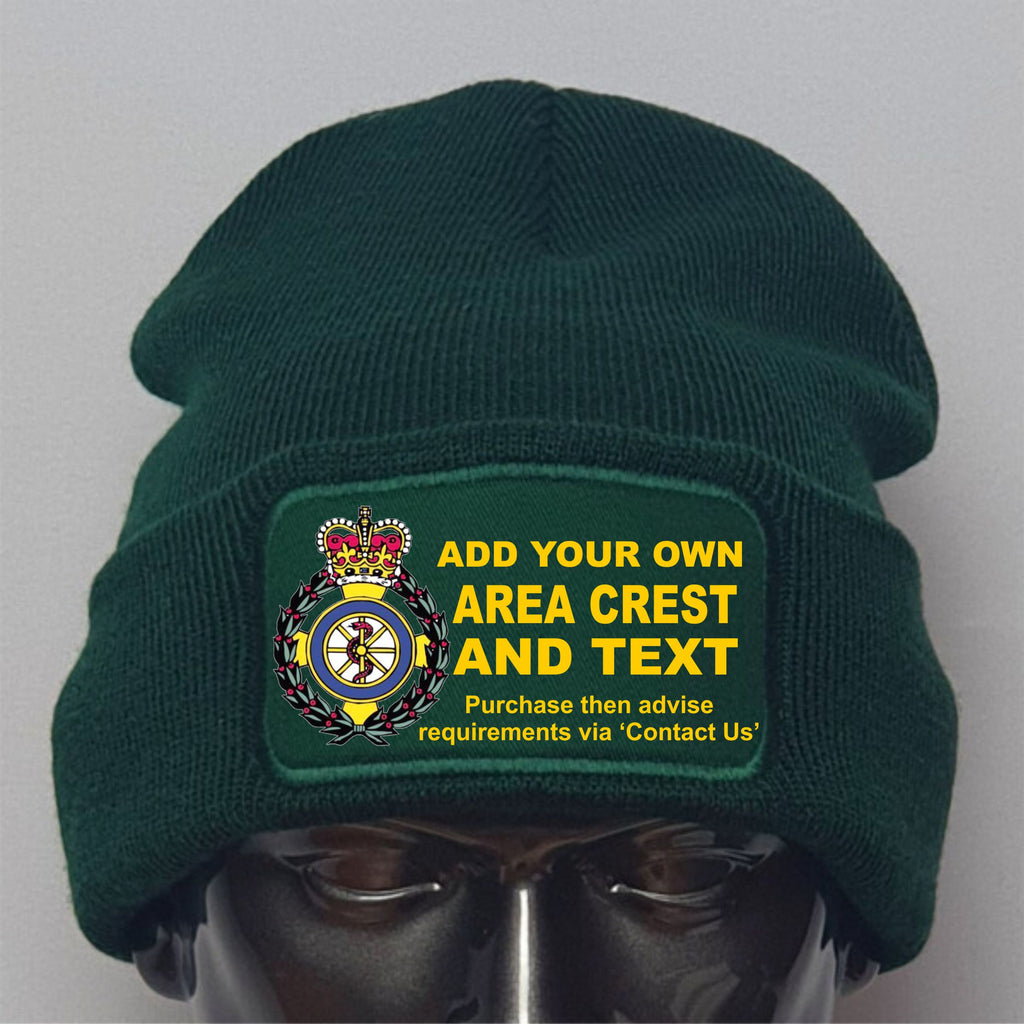 New Custom Text & Ensign Ambulance Emergency Services Premium Quality Beanie