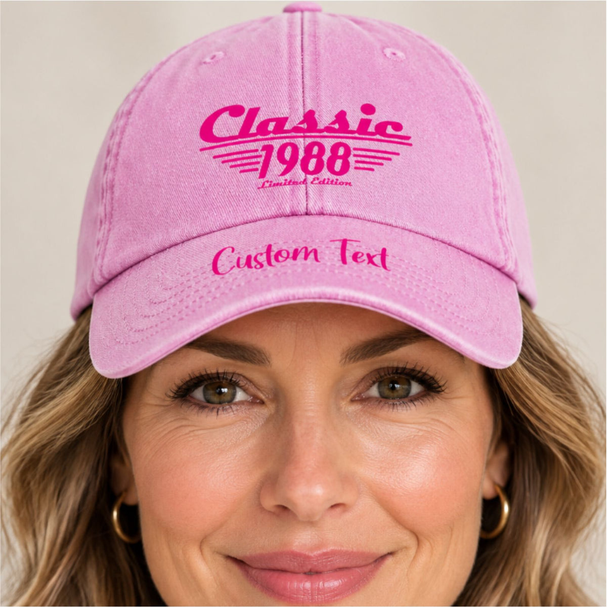 Custom Birth Year Personalised Text Vintage Baseball Cap | Signature Apparel |
