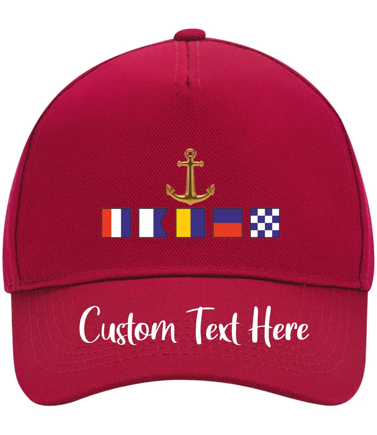 Custom Personalised Nautical Flags Name Baseball Cap  | Signature Apparel
