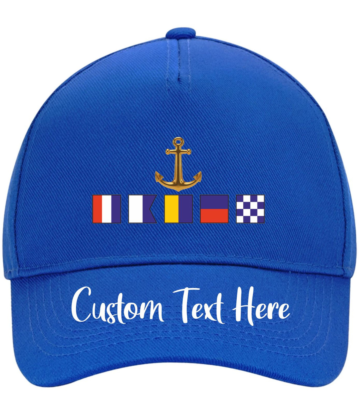 Custom Personalised Nautical Flags Name Baseball Cap  | Signature Apparel