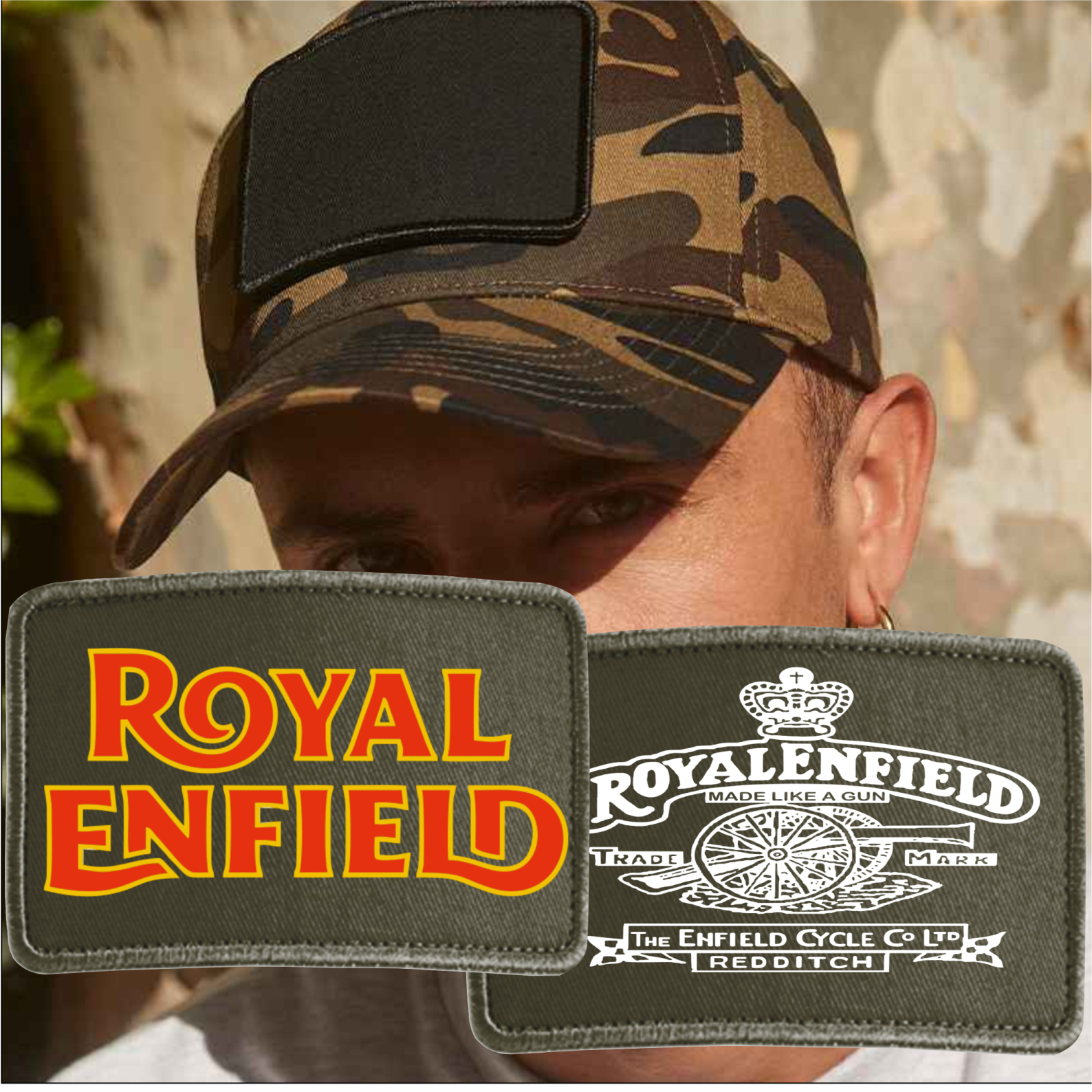 Interchangeable Royal Enfield Motorcycle Biker Logo Premium Quality Baseball Cap