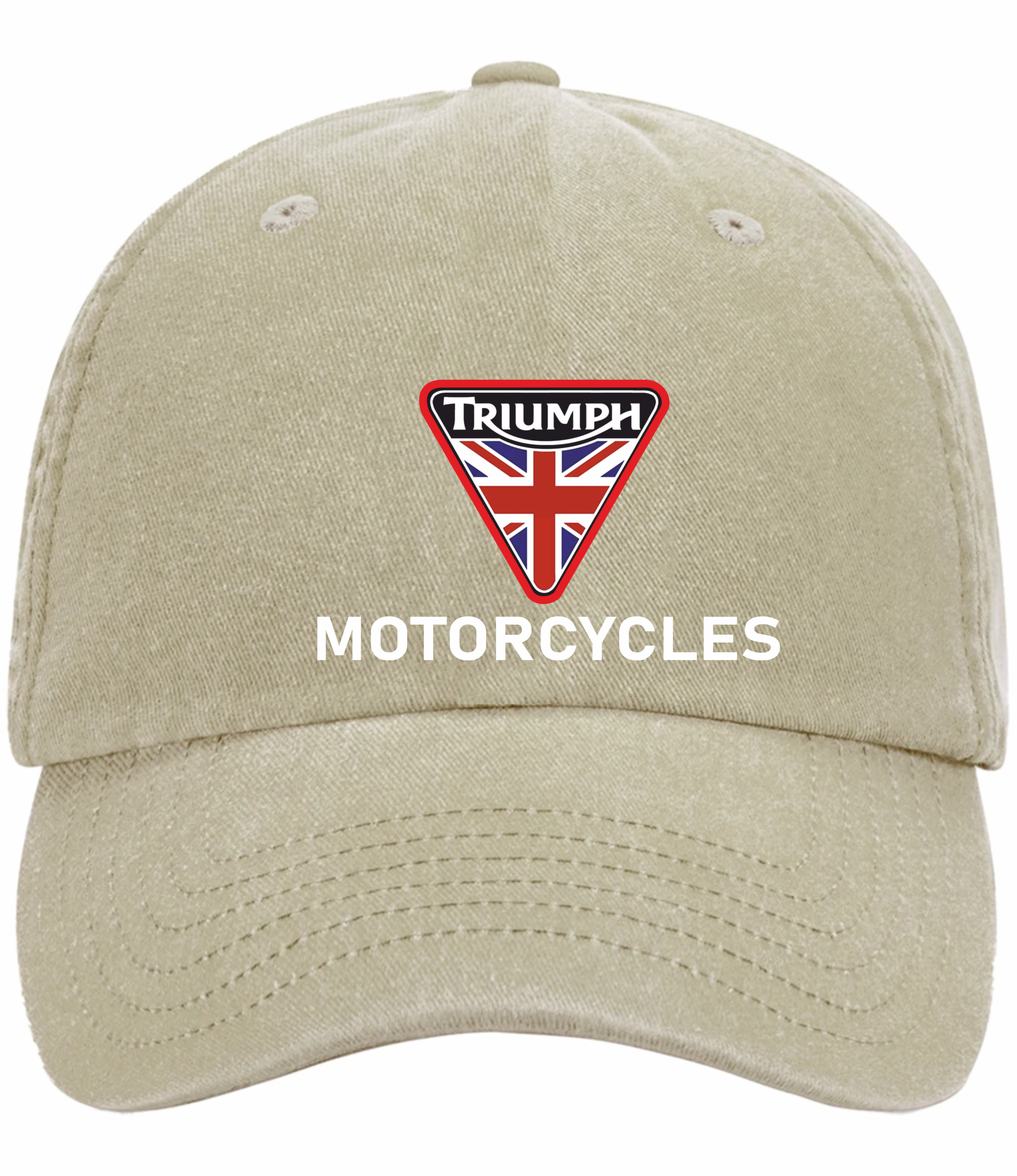 Retro Classic Triumph Motorcycle Logo Relaxed 5 Panel Vintage Baseball Cap