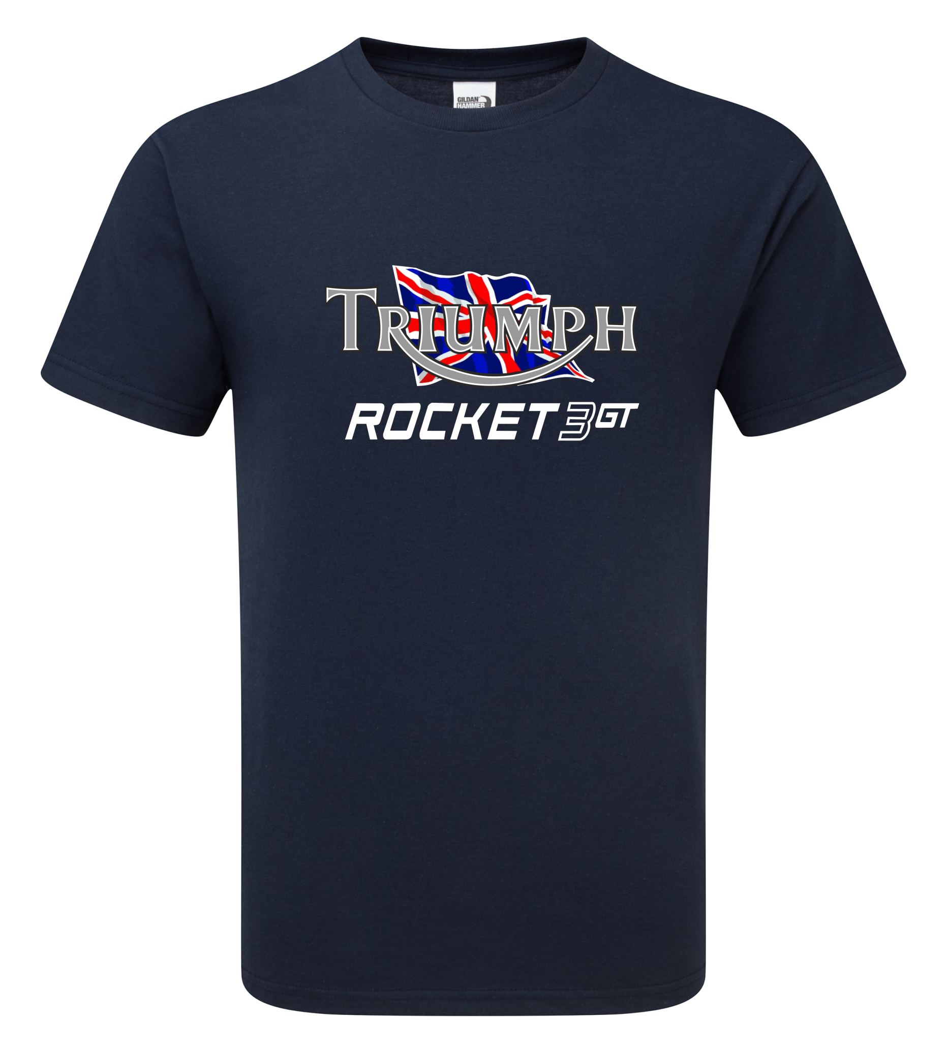 Customisable Retro Vintage English Classic Triumph Rocket3 GT Logo Premium Biker T-shirt