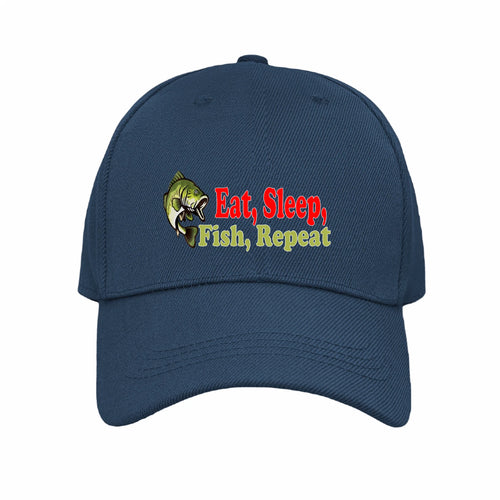 Angling Carp Fishing Eat Sleep Fish Repeat Quality Colour Decorated Baseball Cap