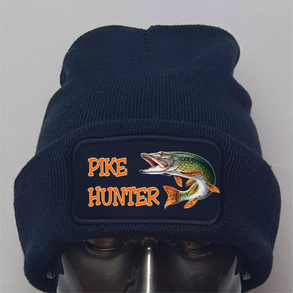 Humorous Funny Fishing Angling Pike Hunter Premium Quality Beanie Hat