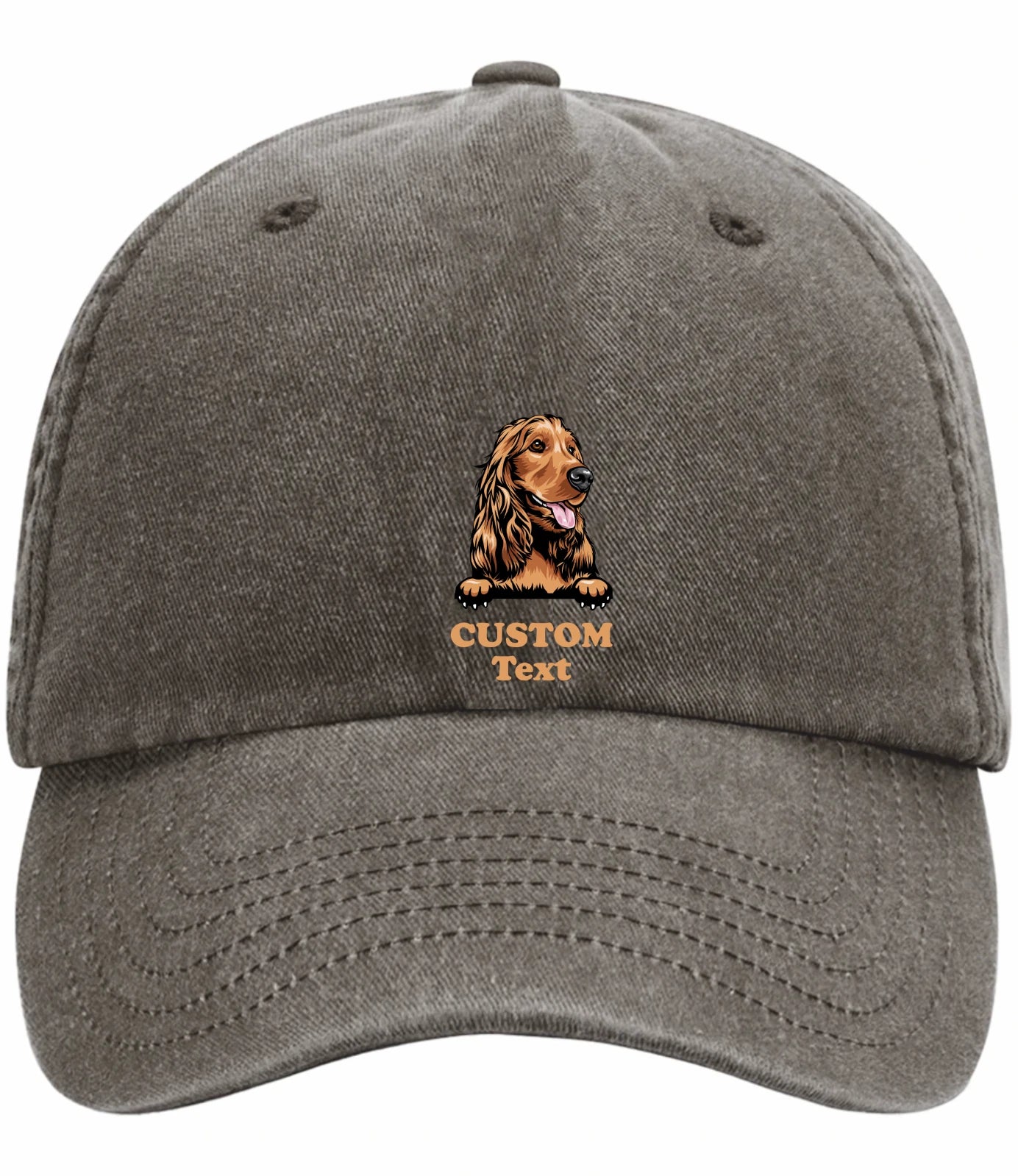 Custom Decorated Golden Retreiver Image Vintage Low Profile Baseball Cap