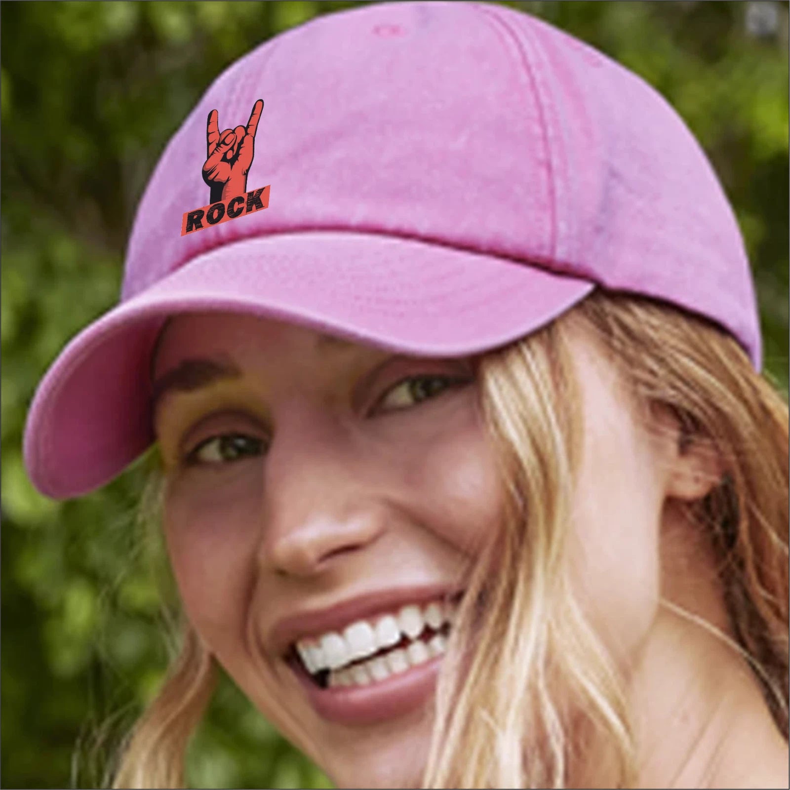 Retro Classic Rock On Relaxed Low Profile 5 Panel Vintage Baseball Cap