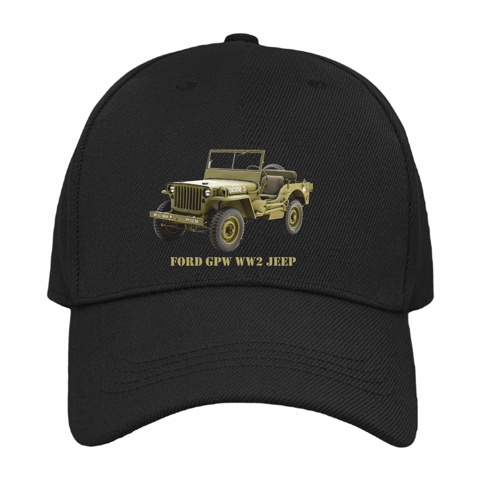 USA WW2 Ford Army Jeep Premium Quality Baseball Cap