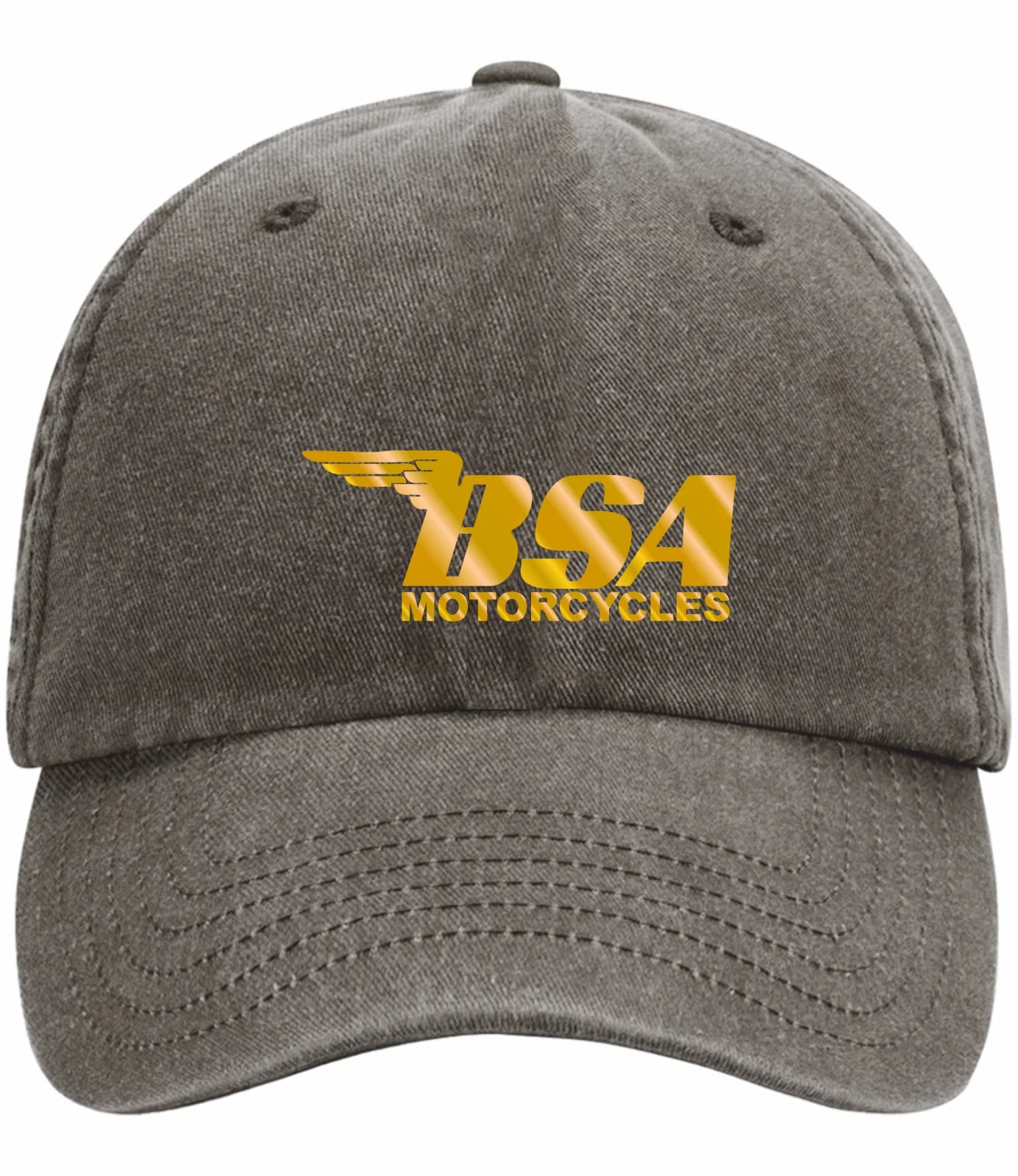 Retro Classic Vintage BSA Motorcycle Logo Relaxed 5 Panel Vintage Baseball Cap