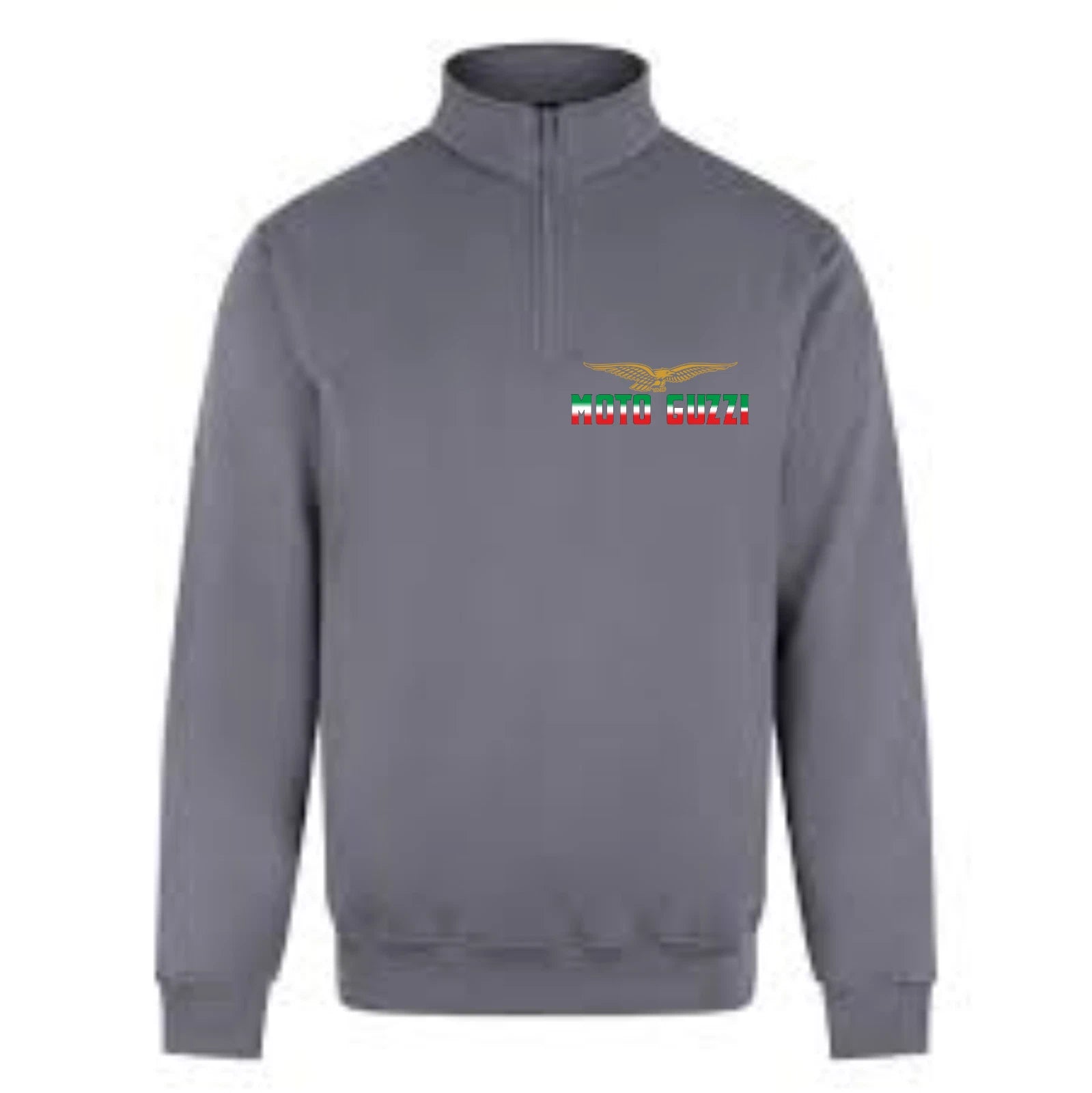 Personalised Retro Classic Moto Guzzi Motorcycle Premium Quarter Zip Sweatshirt