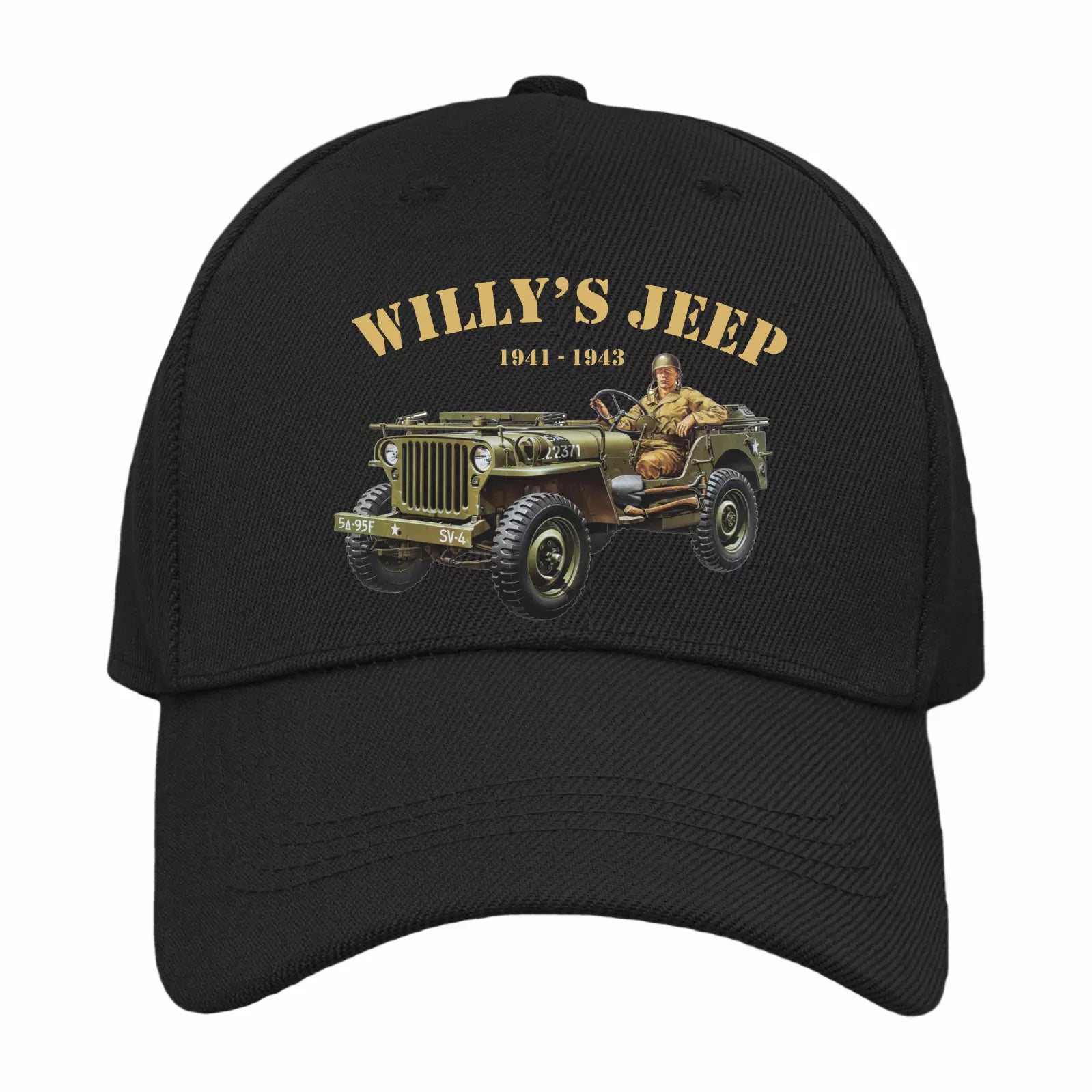 Retro Classic Iconic WW2 US Army Willy's Transport Quality  Baseball Cap