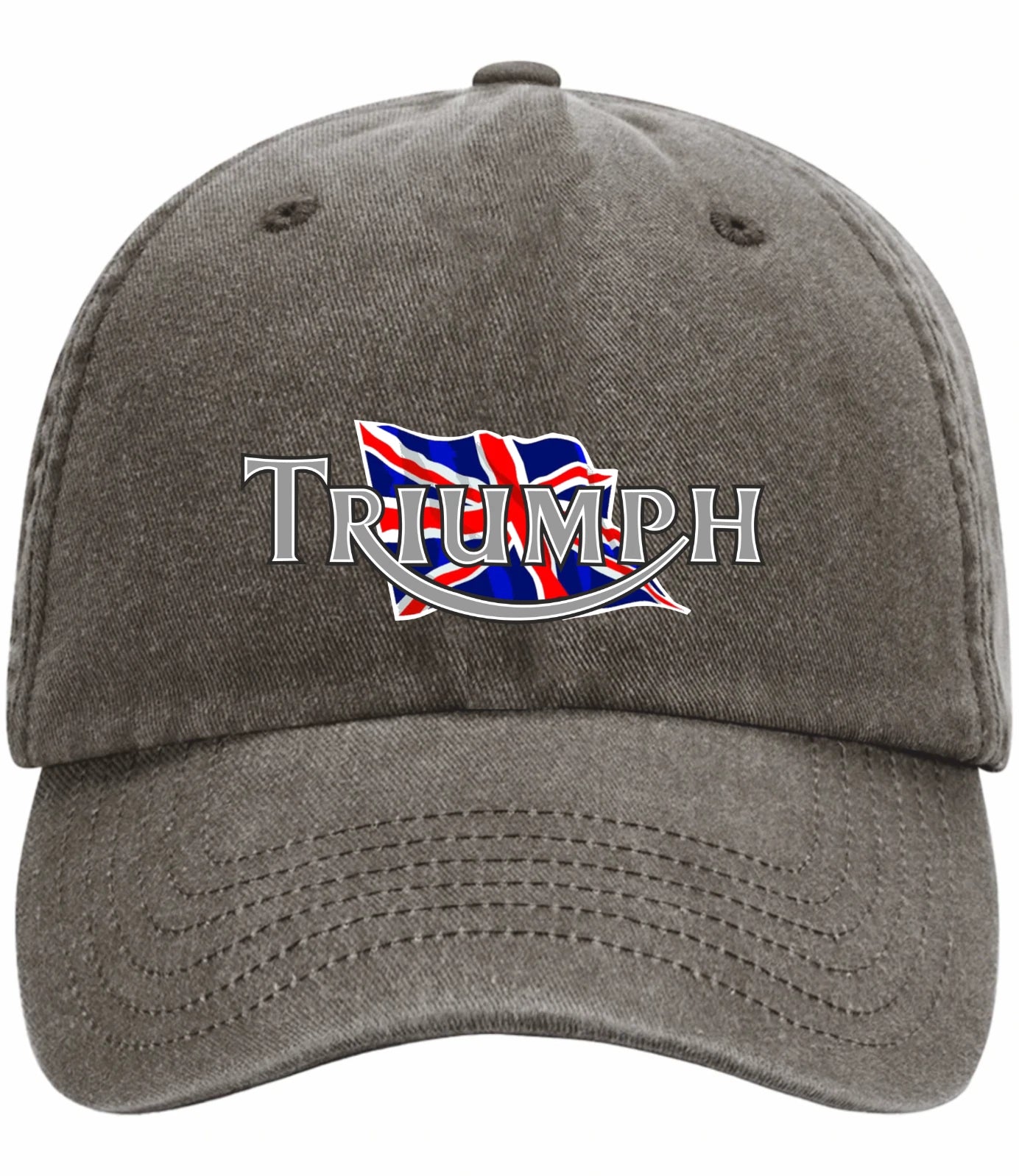 Retro Classic Triumph Motorcycle Logo Relaxed 5 Panel Vintage Baseball Cap
