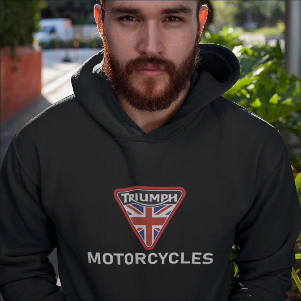 Customisable Retro Classic English Triumph Biker Premium Hooded Sweatshirt