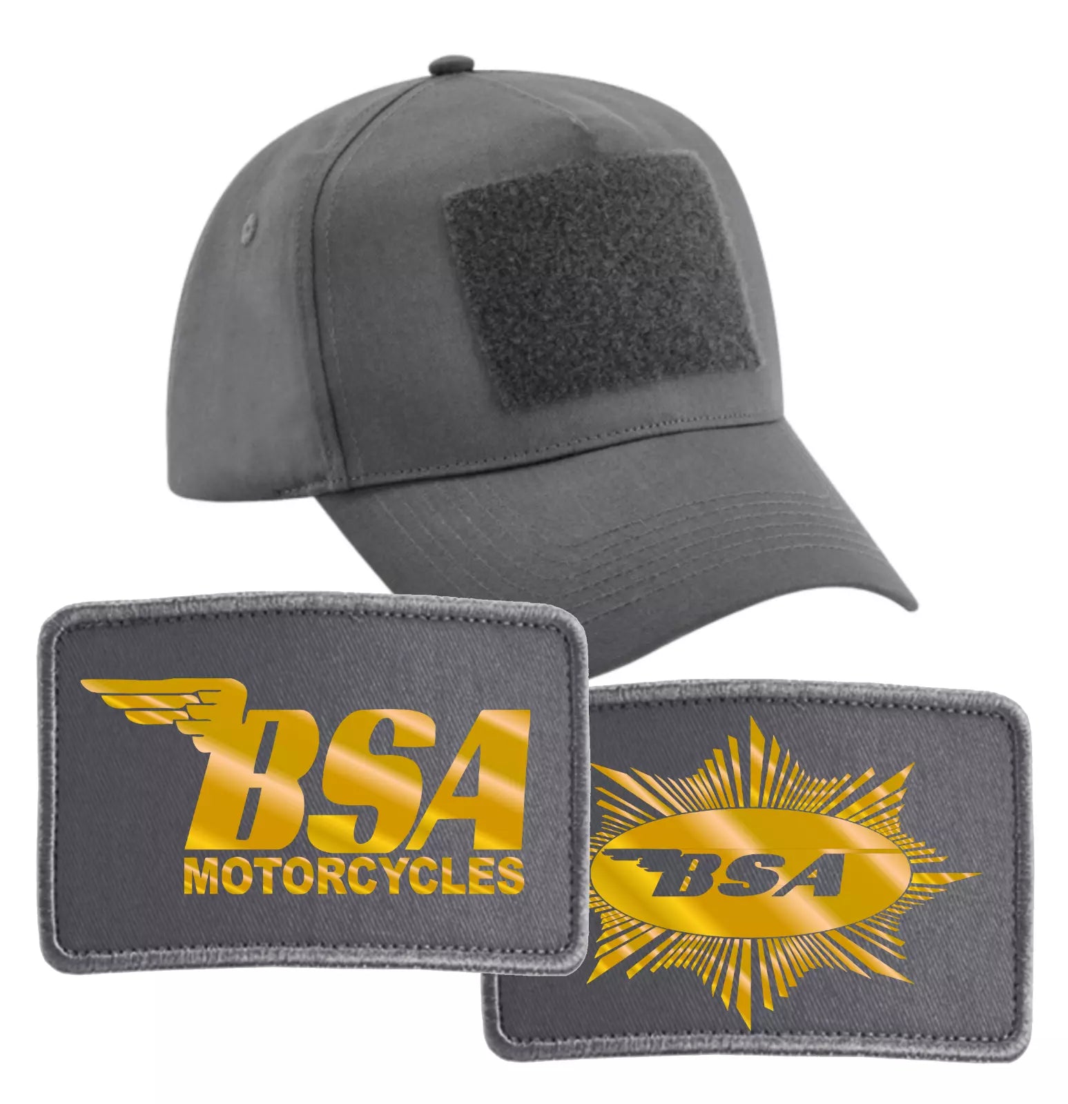 New Interchangeable BSA Motorcycle Biker Logo Premium Quality Baseball Cap
