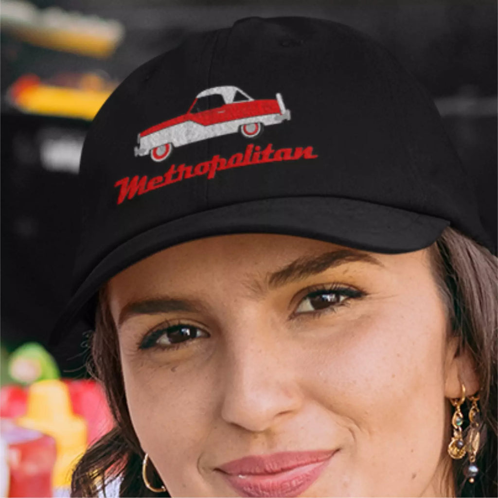 Vintage Motoring Nash Metropoitan Logo and Image Quality Baseball Cap