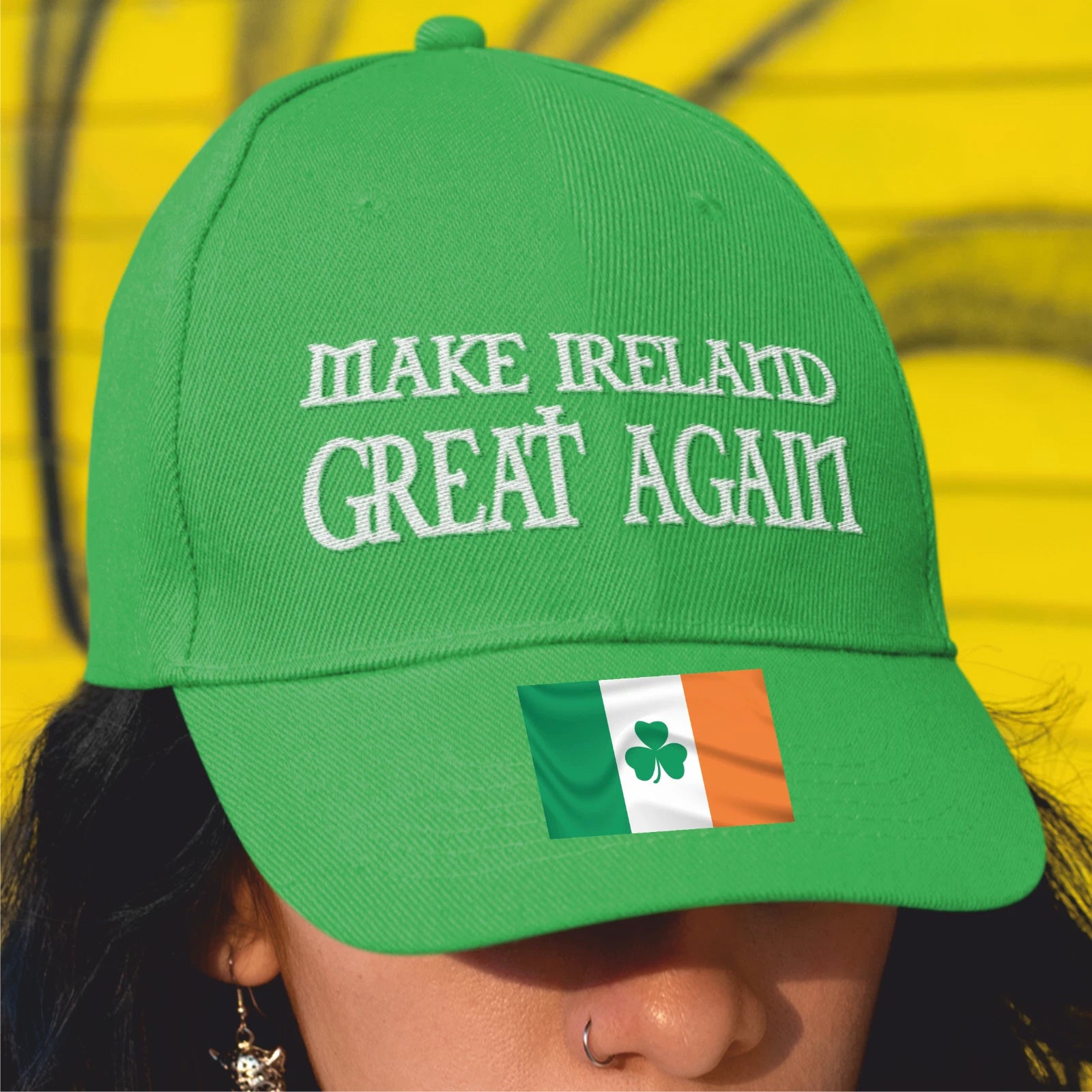 Make Ireland Great Again Message Premium  Quality Baseball Cap