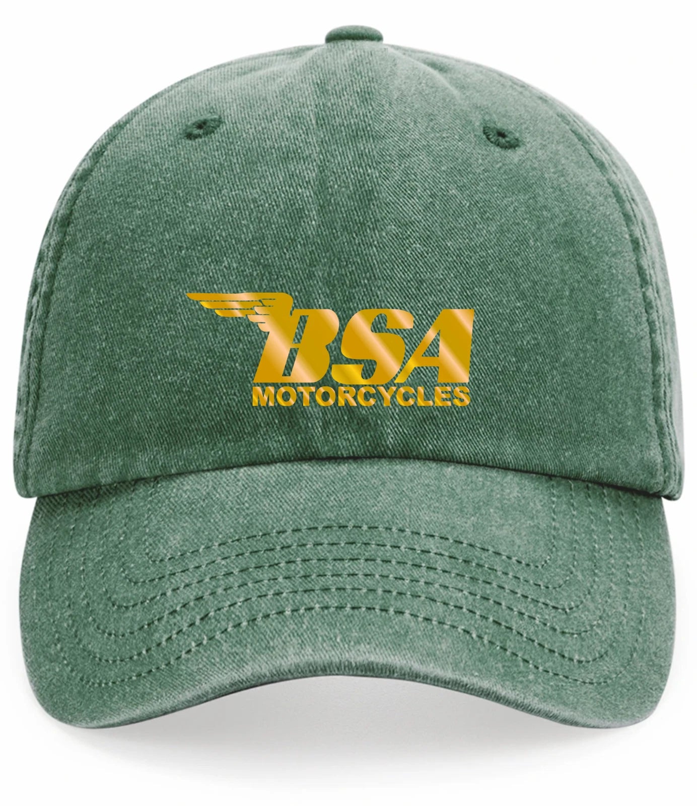 Retro Classic Vintage BSA Motorcycle Logo Relaxed 5 Panel Vintage Baseball Cap
