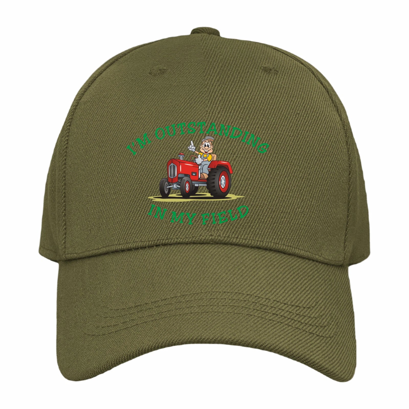 Tractor Driver Funny Humour Image Outstanding in my Field Quality Baseball Cap