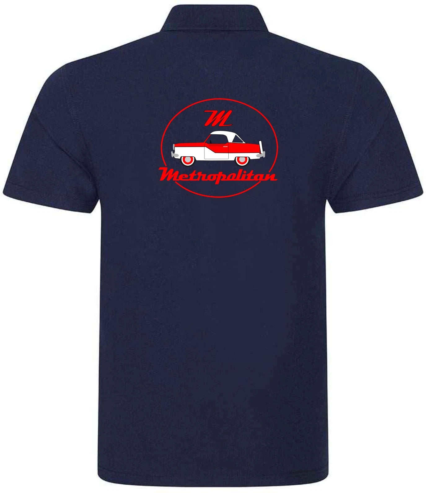 Retro Vintage Classic Nash Metropolitan Car Image Premium Quality Poloshirt