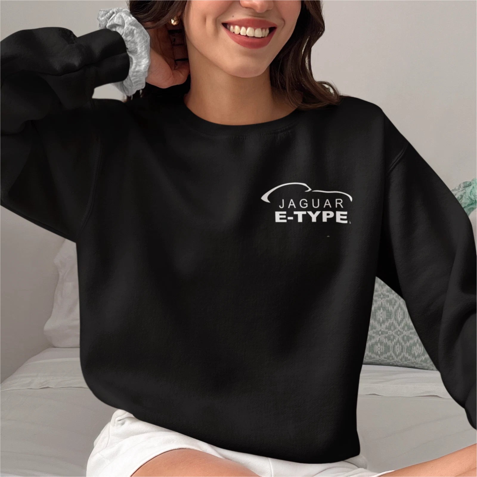 Retro Vintage Classic English Motoring Jaguar E-Type Premium Quality Sweatshirt