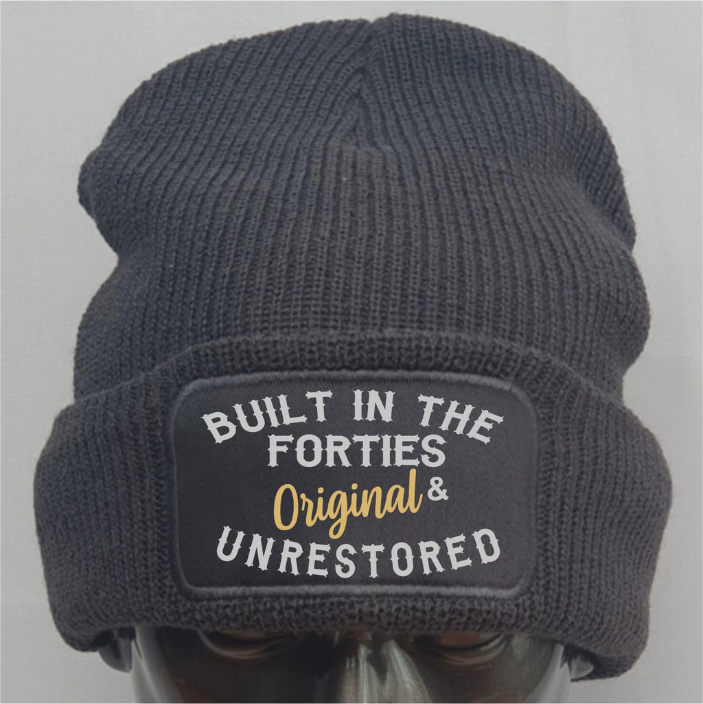 Humorous Born in the 40's to 90's +  Beechfield Quality Warm Winter Beanie Hat