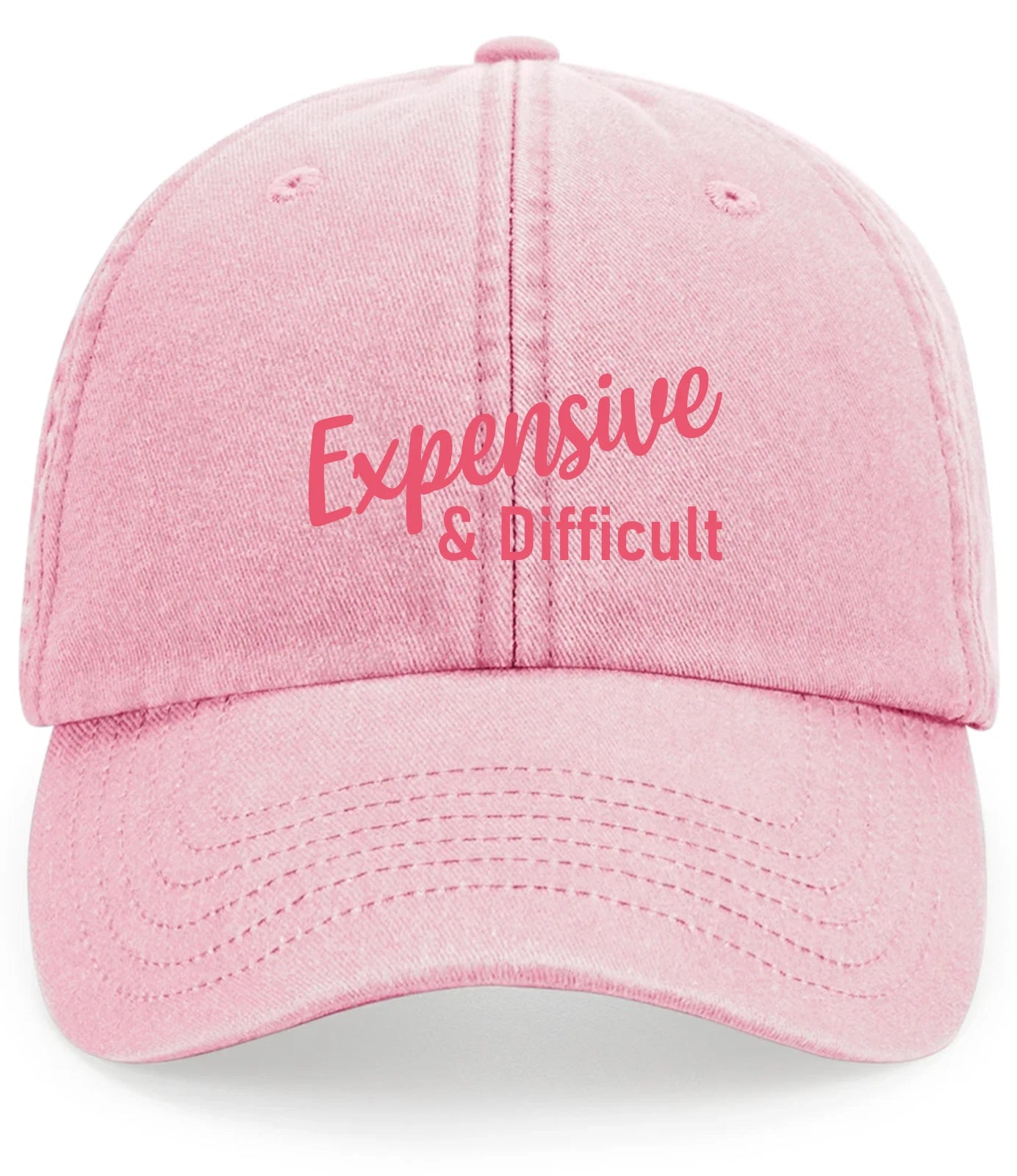 Ladies Humorous Expensive & Difficult Premium Vintage Low Profile Baseball Cap