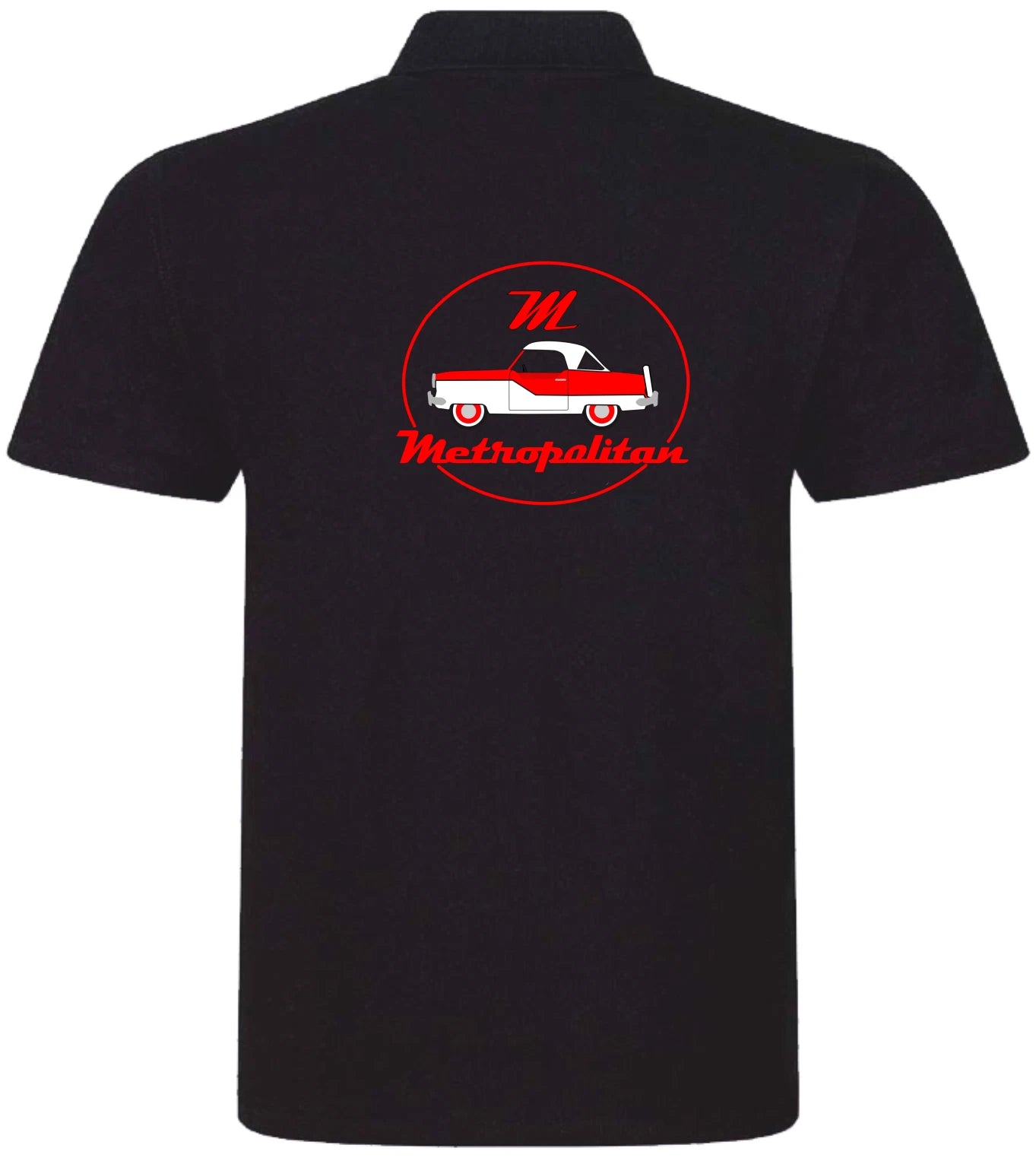 Retro Vintage Classic Nash Metropolitan Car Image Premium Quality Poloshirt