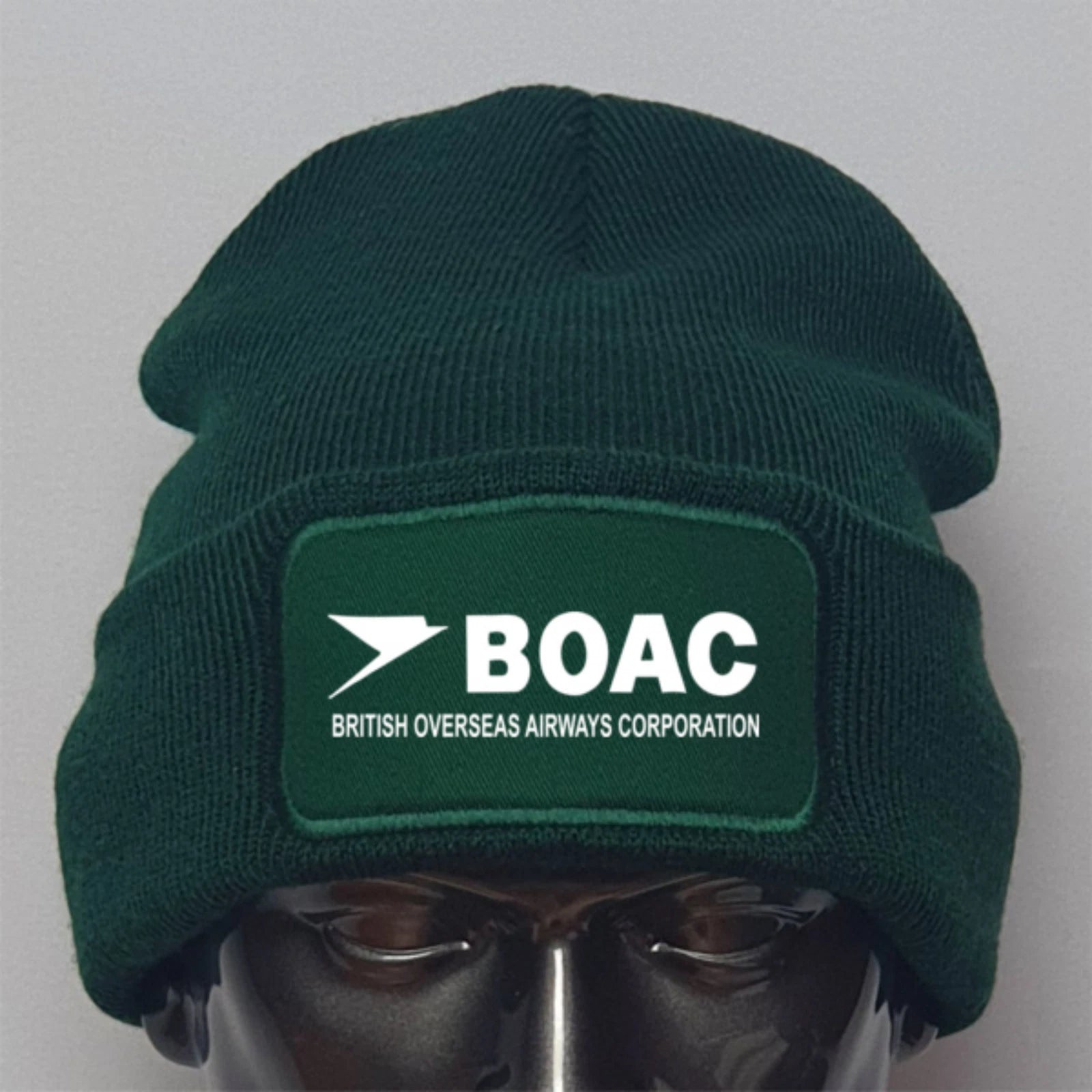 Retro Vintage BOAC Aviation knitted Premium Quality Beanie Hat