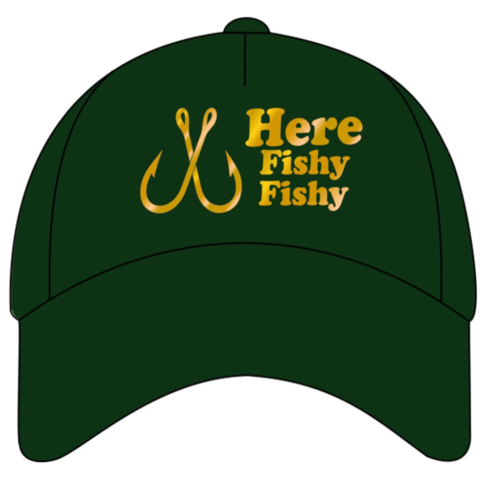 Humorous Funny Fishing Angling Here Fishy Fishy  Premium Quality Baseball Cap