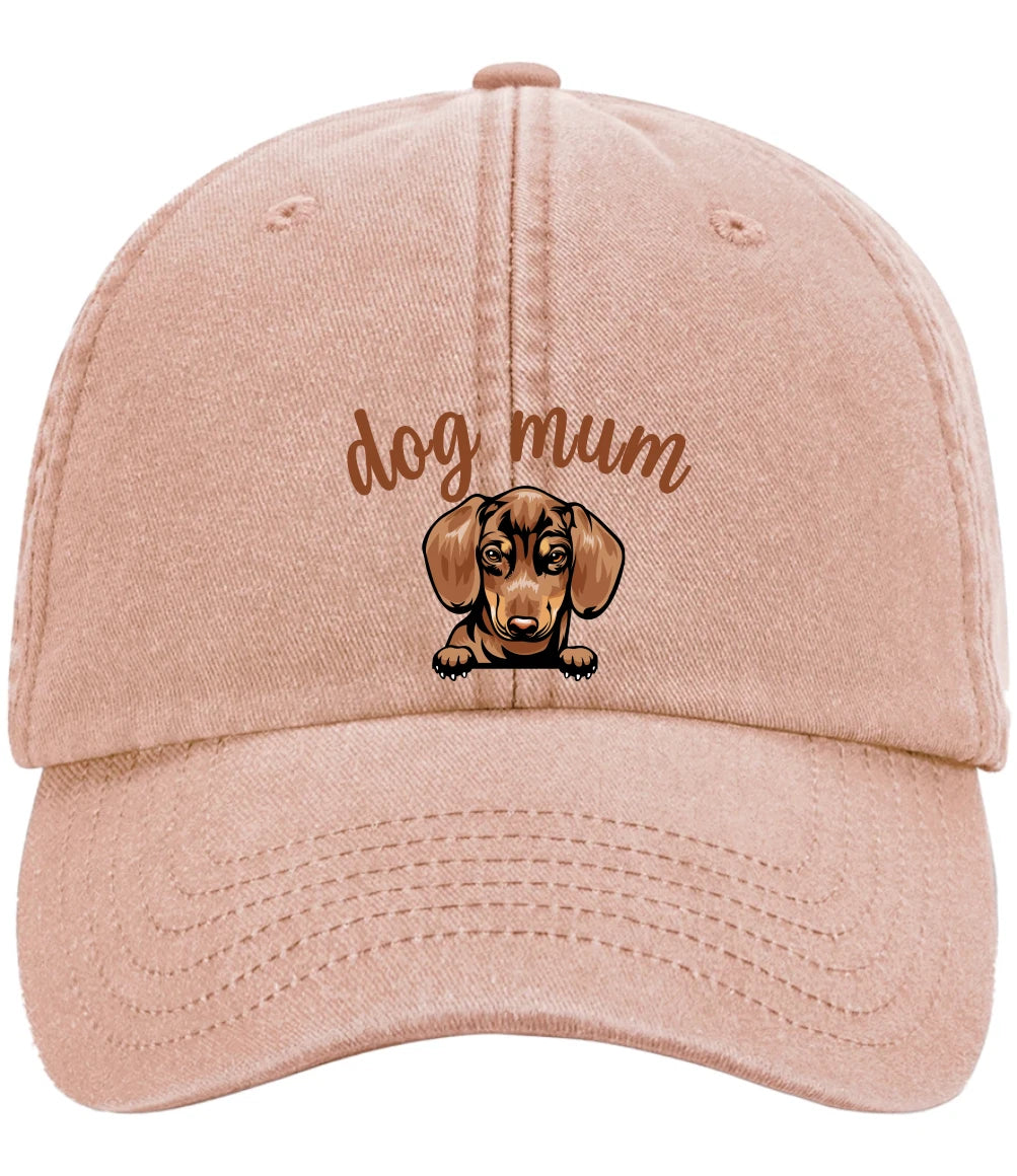 100 Images Custom Dog Mum Mothers Day Gift Vintage Low Profile Baseball Cap
