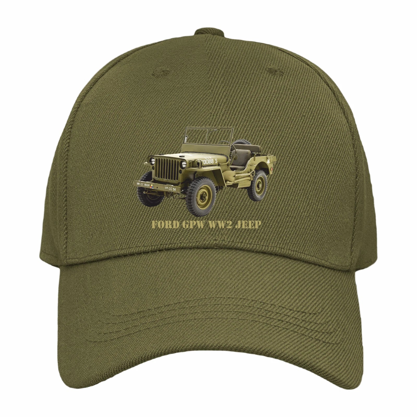 USA WW2 Ford Army Jeep Premium Quality Baseball Cap