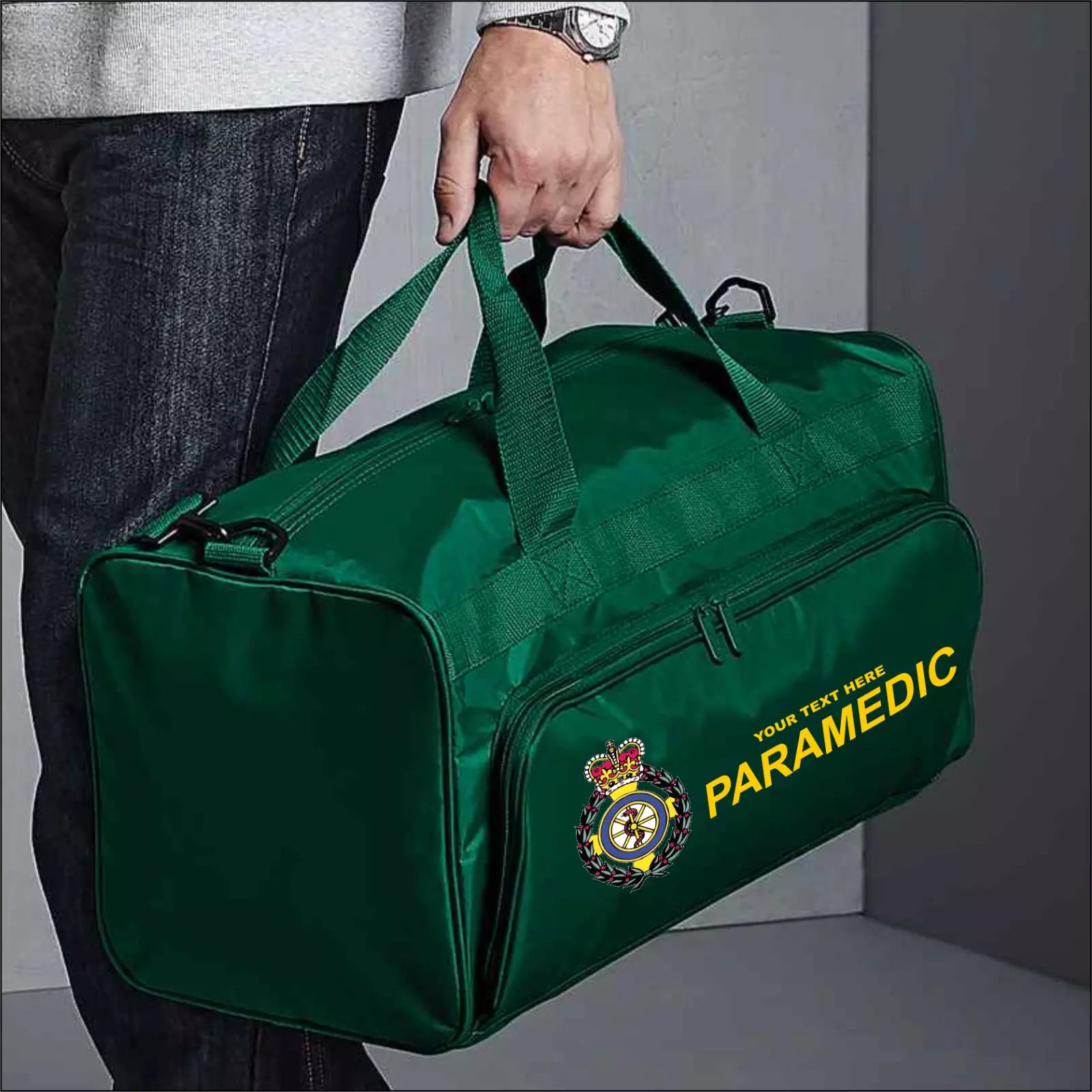 Custom Health Profesionals Holdall Add your own Name Speciality & Regional Crest