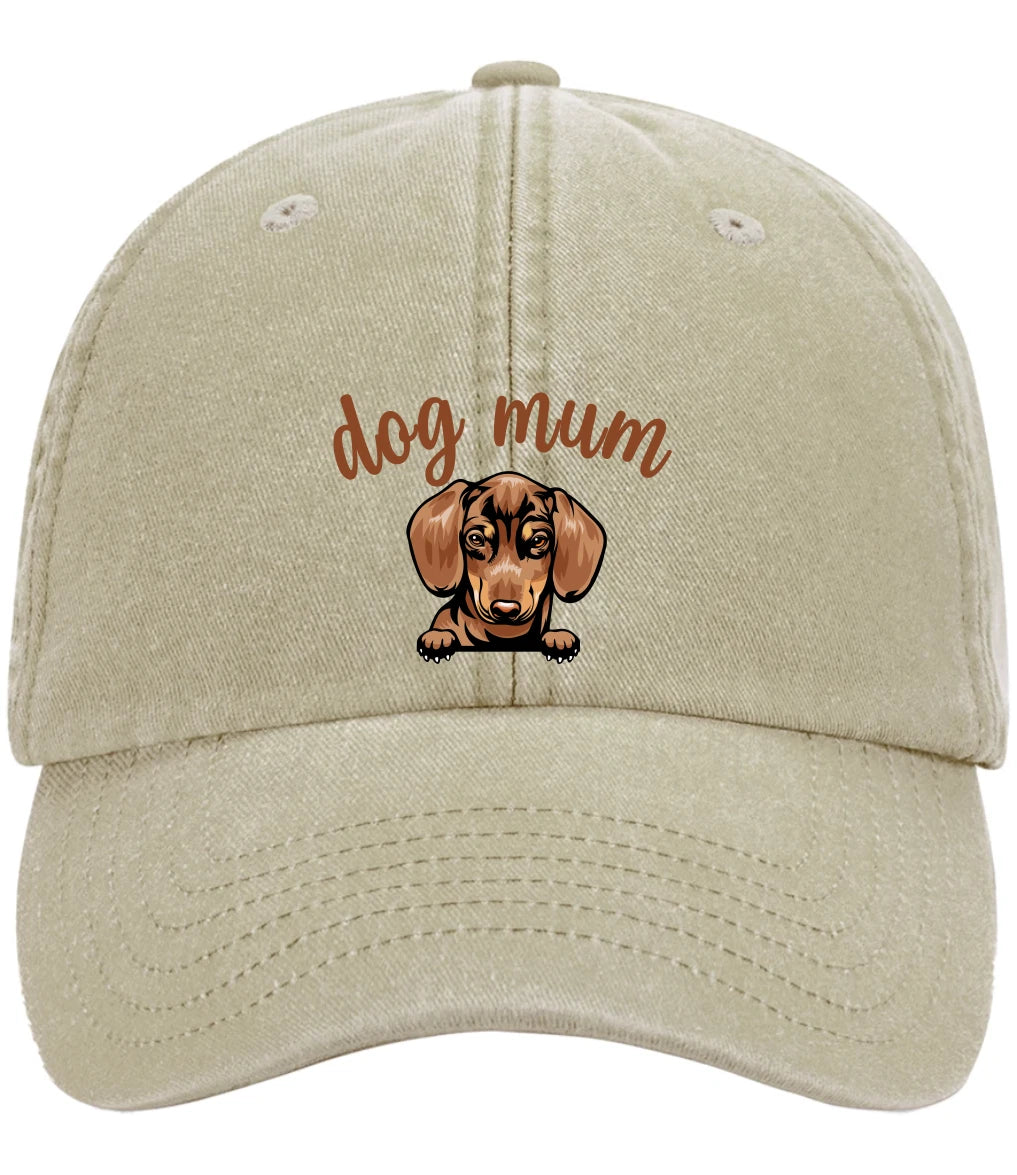 100 Images Custom Dog Mum Mothers Day Gift Vintage Low Profile Baseball Cap