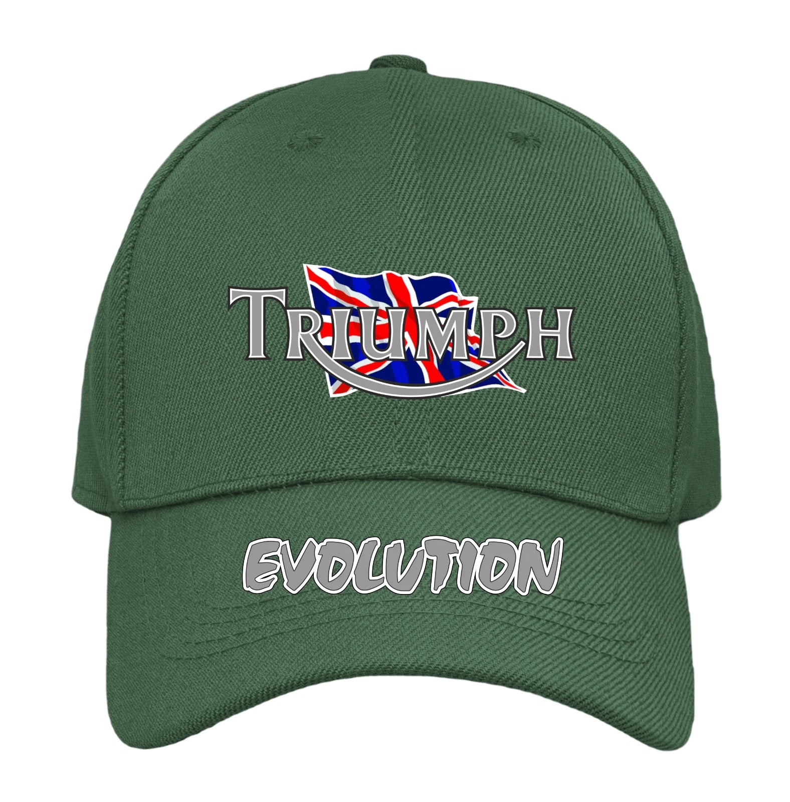 Retro Classic Vintage Triumph Evolution Motorcycle Peak Logo Biker Baseball Cap