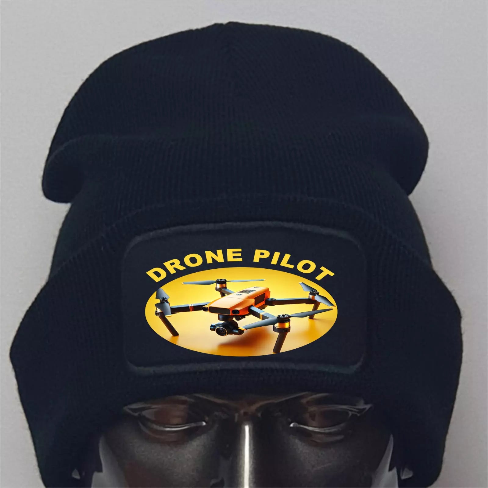 Drone Pilot Logo Flight Aerial UAV Controller Quadcopter Quality Beanie Hat