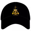 Black cap with Merchant Navy Veteran emblem on a white background
